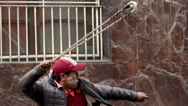 Pro-Morales-Demonstrant in Bolivien Pro-Morales-Demonstrant in Bolivien