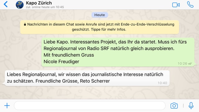 Screenshot eines Chats Screenshot eines Chats