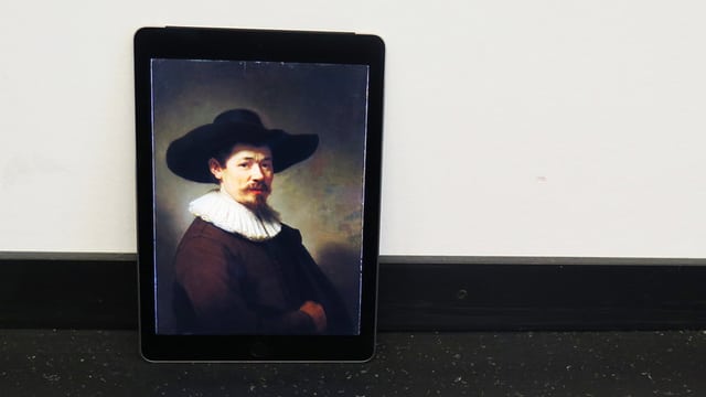 Ein Rembrandt auf einem Tablet. Ein Rembrandt auf einem Tablet.