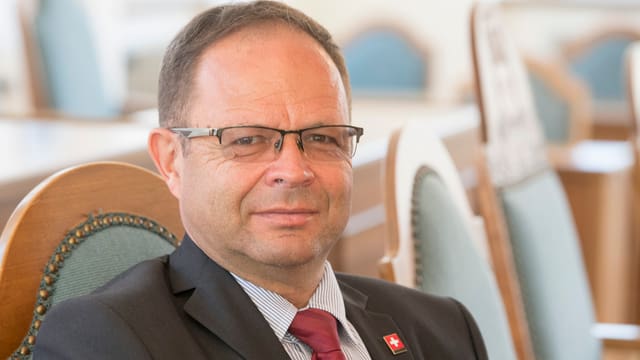 Porträt des Obwaldner Regierungsrats Josef Hess. Porträt des Obwaldner Regierungsrats Josef Hess.