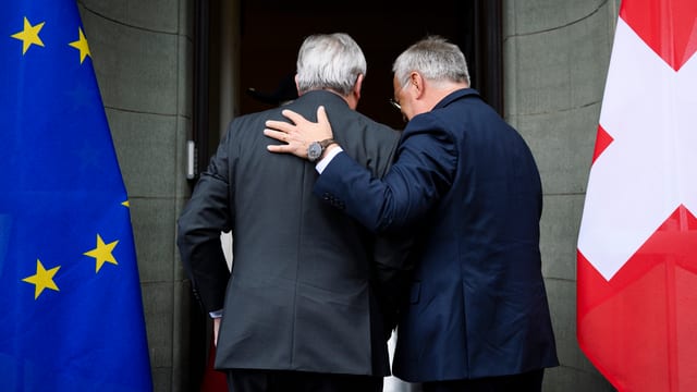 Schneider-Ammann mit Jean-Claude Juncker Schneider-Ammann mit Jean-Claude Juncker