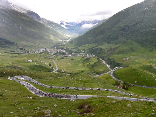 Die Tour de Suisse am Furkapass Die Tour de Suisse am Furkapass
