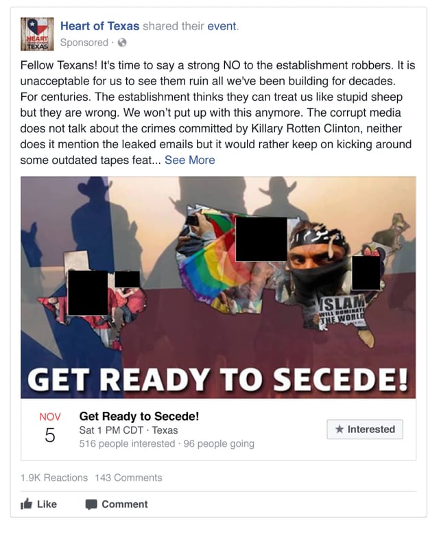 Facebookveranstaltung für Demonstration in Texas. Facebookveranstaltung für Demonstration in Texas.