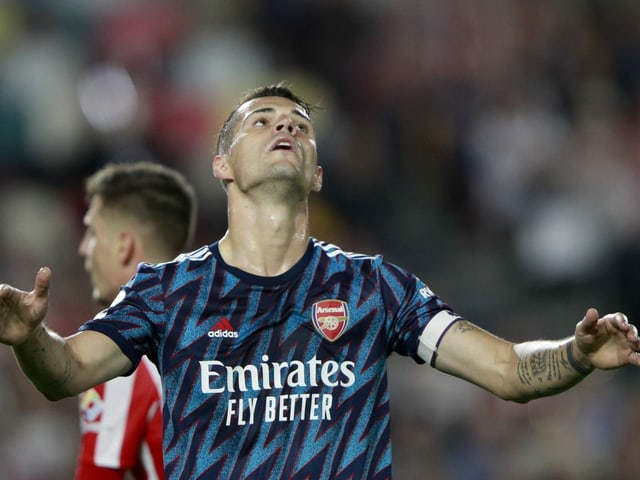 Granit Xhaka und Arsenal hadern. Granit Xhaka und Arsenal hadern.
