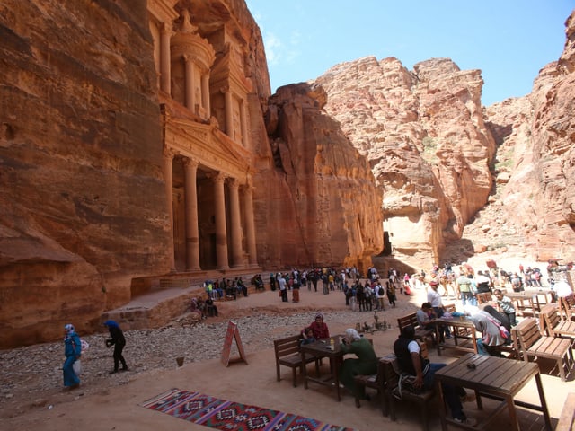 Touristen in Petra Touristen in Petra