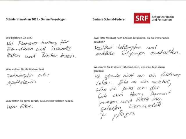 Ein Fragebogen Ein Fragebogen