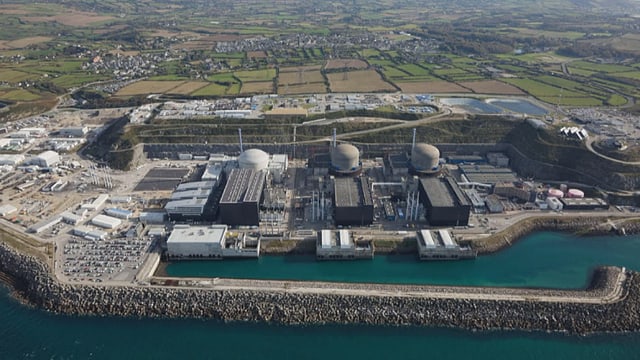Luftaufnahme des AKW in Flamanville. Luftaufnahme des AKW in Flamanville.