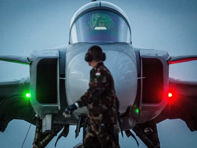Gripen-Kampfjet im Einsatz Gripen-Kampfjet im Einsatz