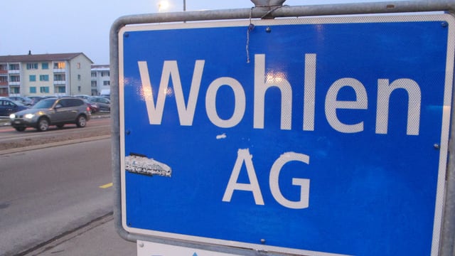 Ortstafel Wohlen. Ortstafel Wohlen.