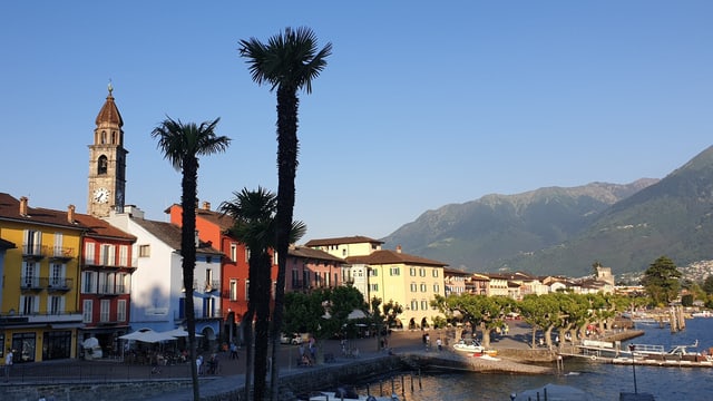 Uferpromenade in Ascona. Uferpromenade in Ascona.