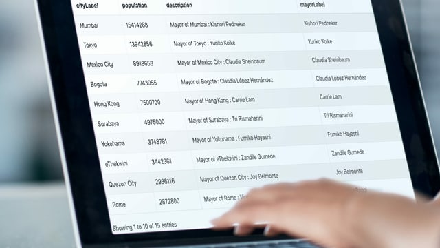 Ein Bildschirm auf der eine Liste zu sehen ist. Ein Bildschirm auf der eine Liste zu sehen ist.