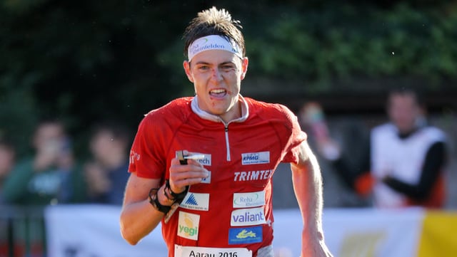 Zieleinlauf für Kyburz. Zieleinlauf für Kyburz.