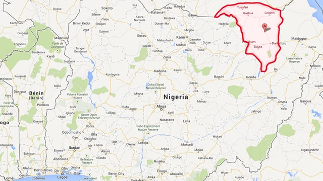 Karte von Nigeria. Karte von Nigeria.