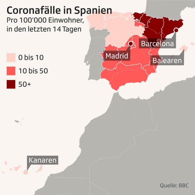 Karte Spanien
