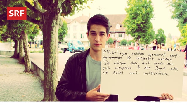 Flüchtlinge sollten generell aufgenommen und integriert werden, findet dieser junge Mann in Kreuzlingen.