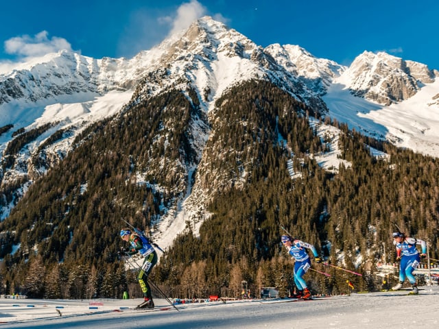 Die Schweizer Biathleten wollen in Antholz Grosses erreichen. Die Schweizer Biathleten wollen in Antholz Grosses erreichen.