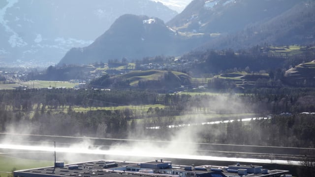 Blick von Triesenberg/FL Richtung Wartau/SG. Blick von Triesenberg/FL Richtung Wartau/SG.