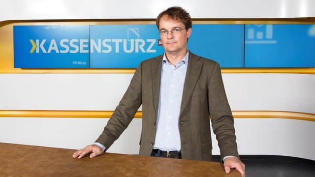 Wolfgang Wettstein im Kassensturz-Studio. Wolfgang Wettstein im Kassensturz-Studio.