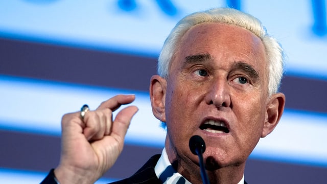 Roger Stone im Porträt. Roger Stone im Porträt.