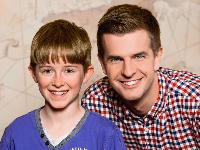 Joshua Broger und sein Pate Nicolas Senn. Joshua Broger und sein Pate Nicolas Senn.