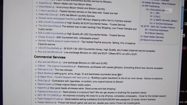 Ein Bild der Tor-Webseite The Hidden Wiki auf dem eine Linksammlung zu sehen ist. Ein Bild der Tor-Webseite The Hidden Wiki auf dem eine Linksammlung zu sehen ist.