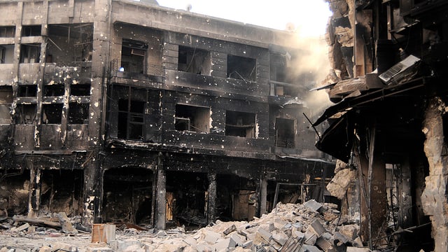 Zerbombte Häuser in Aleppo Zerbombte Häuser in Aleppo