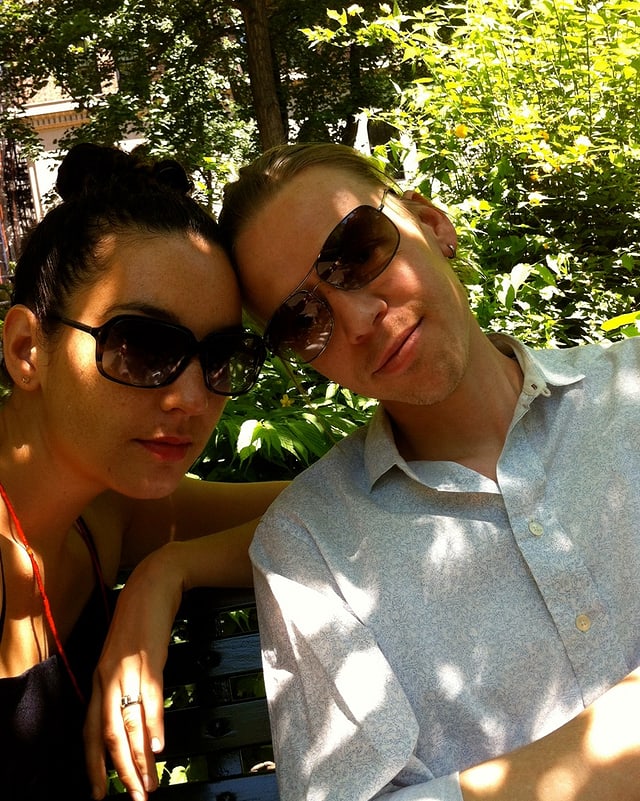 Tamika und Patrick im Gramercy Park. Tamika und Patrick im Gramercy Park.