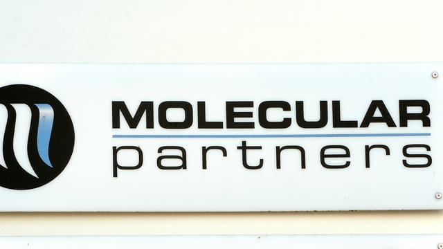 Logo der Firma Molecular Partners in Schlieren. Logo der Firma Molecular Partners in Schlieren.