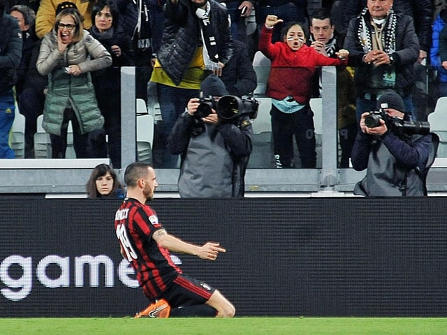 Bonucci jubelt über seinen Ausgleich.
