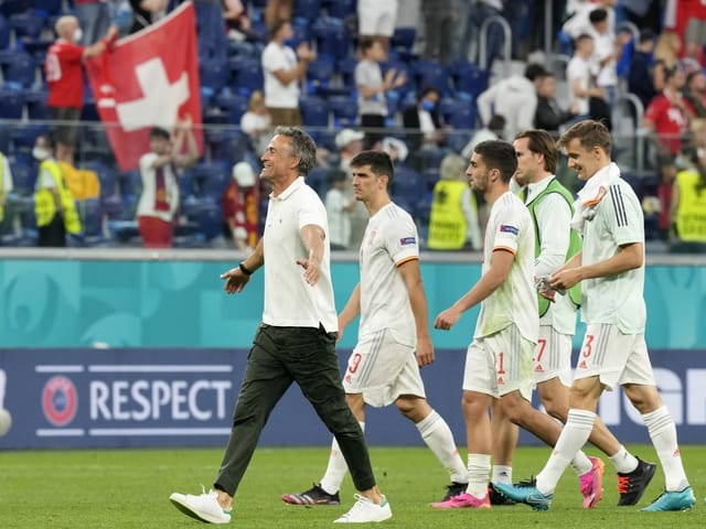 Spaniens Spieler jubeln Spaniens Spieler jubeln