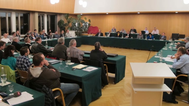 Ratssitzung in grossem Saal. Ratssitzung in grossem Saal.
