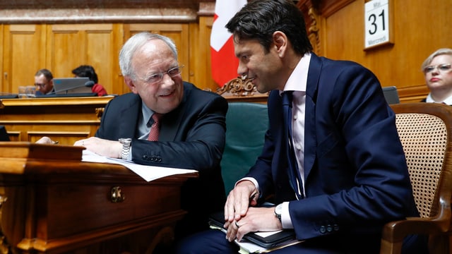 Bundesrat Schneider-Ammann und FDP-Generalsekretär Stefan Brupbacher. Bundesrat Schneider-Ammann und FDP-Generalsekretär Stefan Brupbacher.