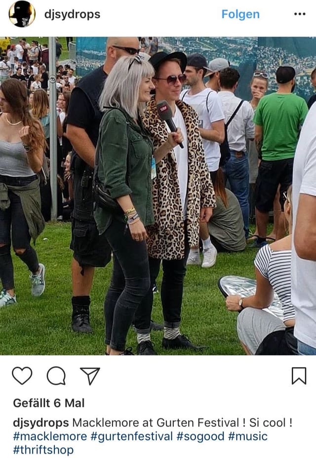 Foto auf Instagram vom falschen Macklemore Foto auf Instagram vom falschen Macklemore