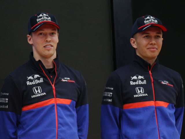 Daniil Kwjat (links) und Alexander Albon.