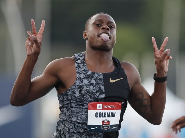 Der US-Topsprinter Christian Coleman. Der US-Topsprinter Christian Coleman.