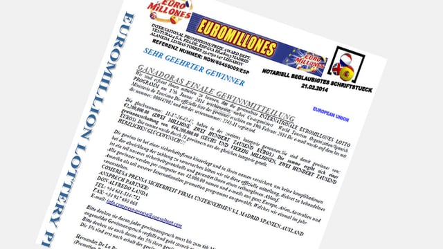 Brief von Euromillones Brief von Euromillones
