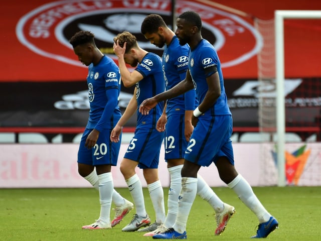 Enttäuschte Chelsea-Spieler.