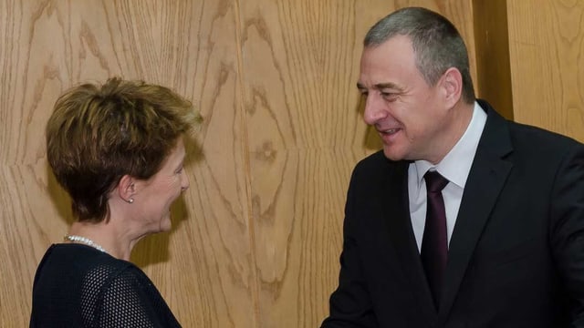 Bundesrätin Simonetta Sommaruga und der bulgarische Innenminister Tsvetlin Yovchev Bundesrätin Simonetta Sommaruga und der bulgarische Innenminister Tsvetlin Yovchev