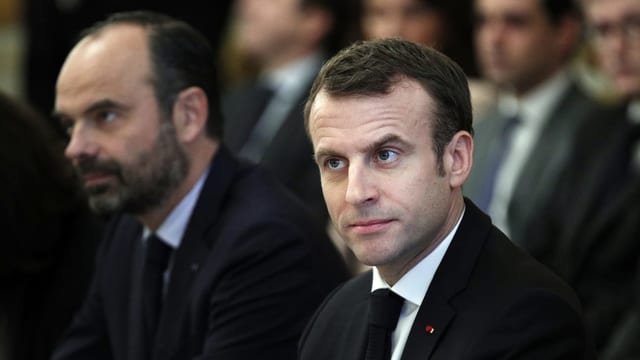 Premierminister Edouard Philippe und Präsident Emmanuel Macron. Premierminister Edouard Philippe und Präsident Emmanuel Macron.