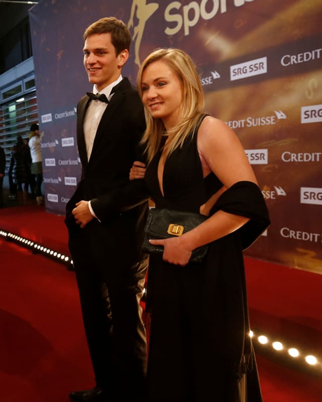 Ariella Kaeslin mit ihrem damaligen Freund an den Sports Awards 2013. Ariella Kaeslin mit ihrem damaligen Freund an den Sports Awards 2013.