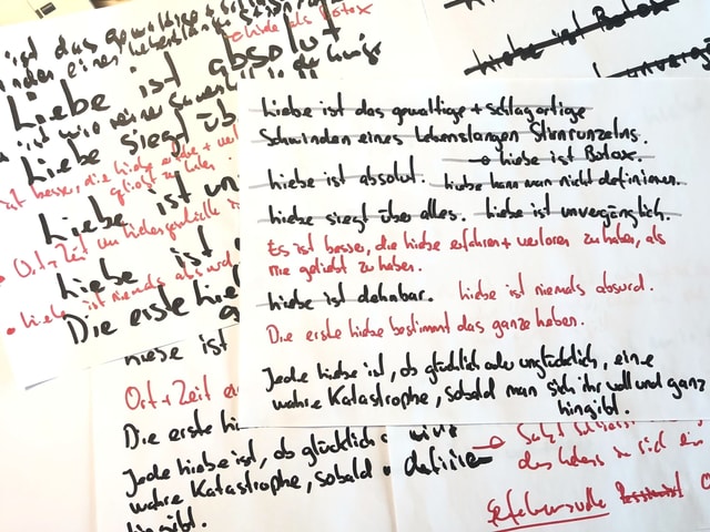 Grafik mit Aussagen über die Liebe Grafik mit Aussagen über die Liebe