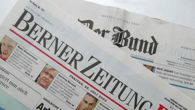 Titelblätter von Bund und BZ. Titelblätter von Bund und BZ.