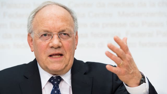 Wirtschaftsminister Johann Schneider-Ammann an einer Medienkonferenz. Wirtschaftsminister Johann Schneider-Ammann an einer Medienkonferenz.