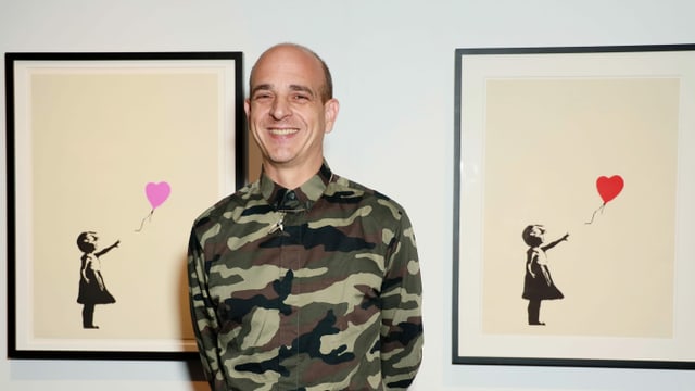 Ein Porträt von Steve Lazarides. Ein Porträt von Steve Lazarides.