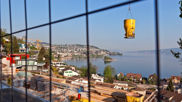 Eine Baustelle im Kanton Zug. Eine Baustelle im Kanton Zug.