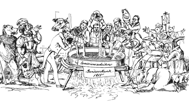 Karikatur zur neuen Bundesverfassung Karikatur zur neuen Bundesverfassung