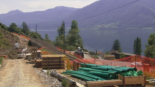 Baustelle am Zugersee-Westufer Baustelle am Zugersee-Westufer