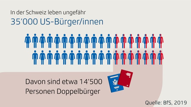 Eine Infografik über US-Expats in der Schweiz