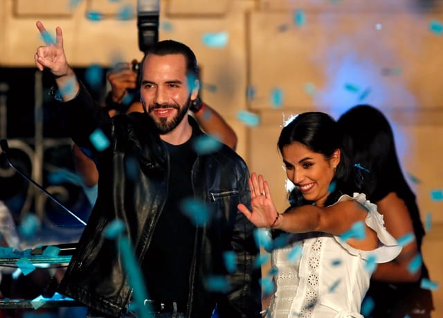 Nayib Bukele mit seiner Frau Nayib Bukele mit seiner Frau