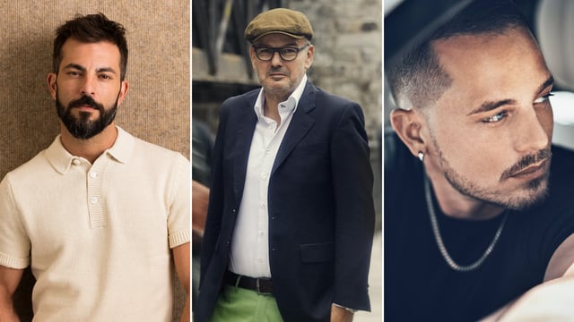 Von links: Bligg, Philipp Fankhauser und Loco Escrito. Von links: Bligg, Philipp Fankhauser und Loco Escrito.